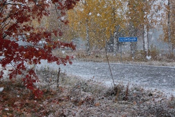 Snöfall i Storsund